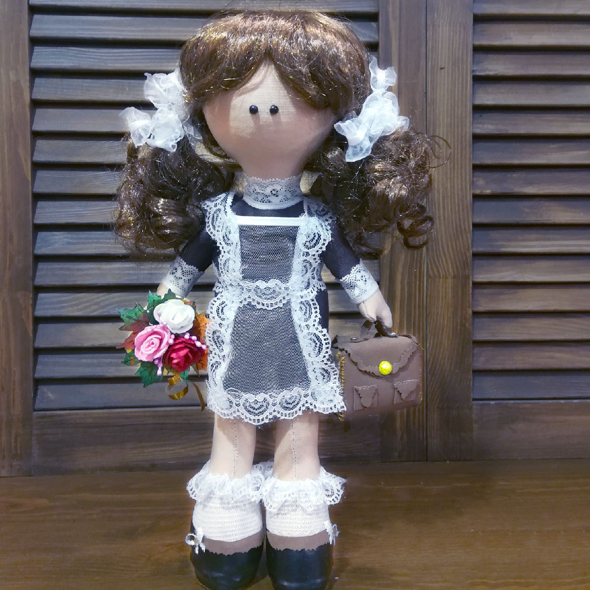 Купить куклу ручной работы Школьница Первоклассница в Перми