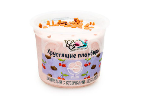 Мороженое "Вишневый с кусочками шоколада" Icecro, 75г