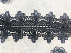 Кружево плетёное, ш. 9,5 см, чёрный