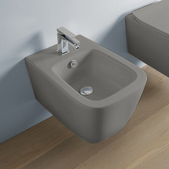 ASB001 15 00 Artceram A16 Биде подвесное 52,5х36см, 1 отв под смеситель, цвет: grigio oliva фото