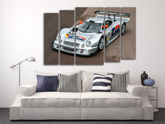 Модульная картина "Серебрянный мерседес"