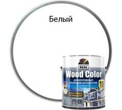 Кроющий антисептик Dufa Wood Color белый 2,4 л