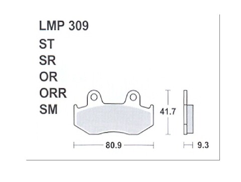 Колодки дискового тормоза AP Racing LMP309 SM (FDB2119 / FDB382 / FDB2086 / FDB2132 / FA092)