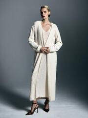 Костюм-двойка букле, платье с кардиганом на поясе