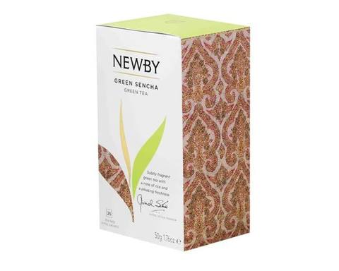 Чай зеленый в пакетиках Newby Green sencha, 25 пак/уп