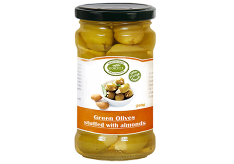 Оливки фаршированные миндалем Korvel, 290г