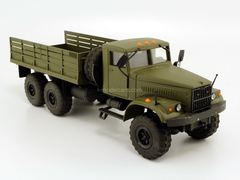 KRAZ-255 flatbed truck khaki SarAvto Agat 1:43