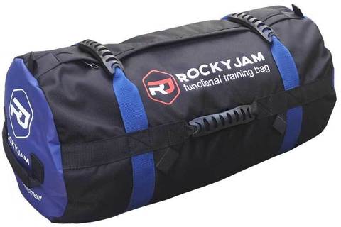 Картинка сэндбэг RockyJam Сэндбэг L (35-100 кг) с резиновыми ручками синий - 1