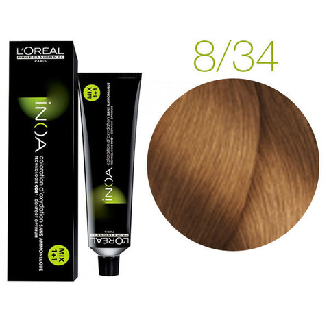 L'Oreal Professionnel INOA 8.34 (Светлый блондин золотистый медный) - Краска для волос