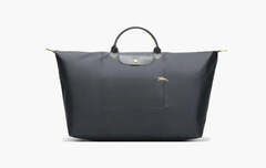 Longchamp Le Pliage Original Recycled Canvas L Handbag "Gun Metall"