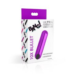 Лиловая вибропуля 10X Rechargeable Vibrating Metallic Bullet - 