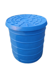 Бак с крышкой Б400 Хромов 400 л. вертикальный (800x800x800см;синий) - арт.560998