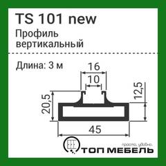 TS 101 Профиль вертикальный, Черный А26, L=3000 «MODUS»