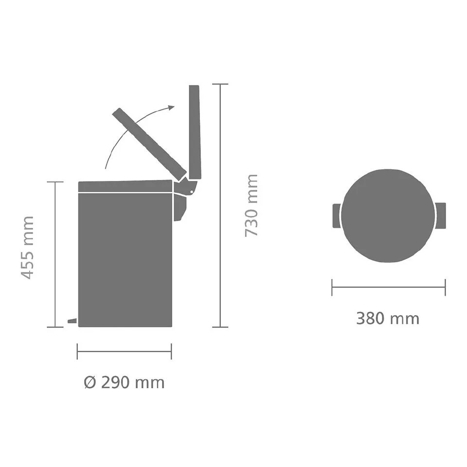 Мусорный бак newIcon с педалью (20 л), Минерально-синий, арт. 206887 - фото 8