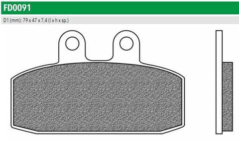 FD0091BT Тормозные колодки дисковые мото ROAD TOURING ORGANIC (FDB438P)  NEWFREN