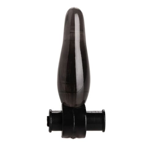 Дымчатая анальная мини-пробка с вибропулей Vibrating Bum Tickler Mini Anal Plug - 6,3 см. - XR Brands Trinity Vibes AD864