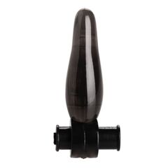 Дымчатая анальная мини-пробка с вибропулей Vibrating Bum Tickler Mini Anal Plug - 6,3 см. - 