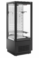 Витрина холодильная Carboma Cube Flesh 2 FC20-07 VV 0,7-1 STANDARD фронт X7 (версия 2.0) (9005-0430)