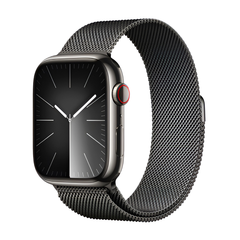 Умные часы Apple Watch Series 9 GPS + Cellular, 45mm, Stainless Steel Case with Graphite Milanese Loop (Графитовый)