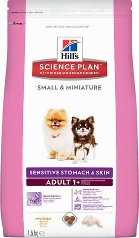 купить хиллс Hill`s Science Plan™ Canine Adult Small & Miniature Sensitive Stomach & Skin with Chicken с курицей для чувствительного пищеварения