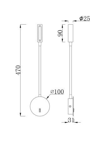 Бра Technical Stem C035WL-L3CH3K