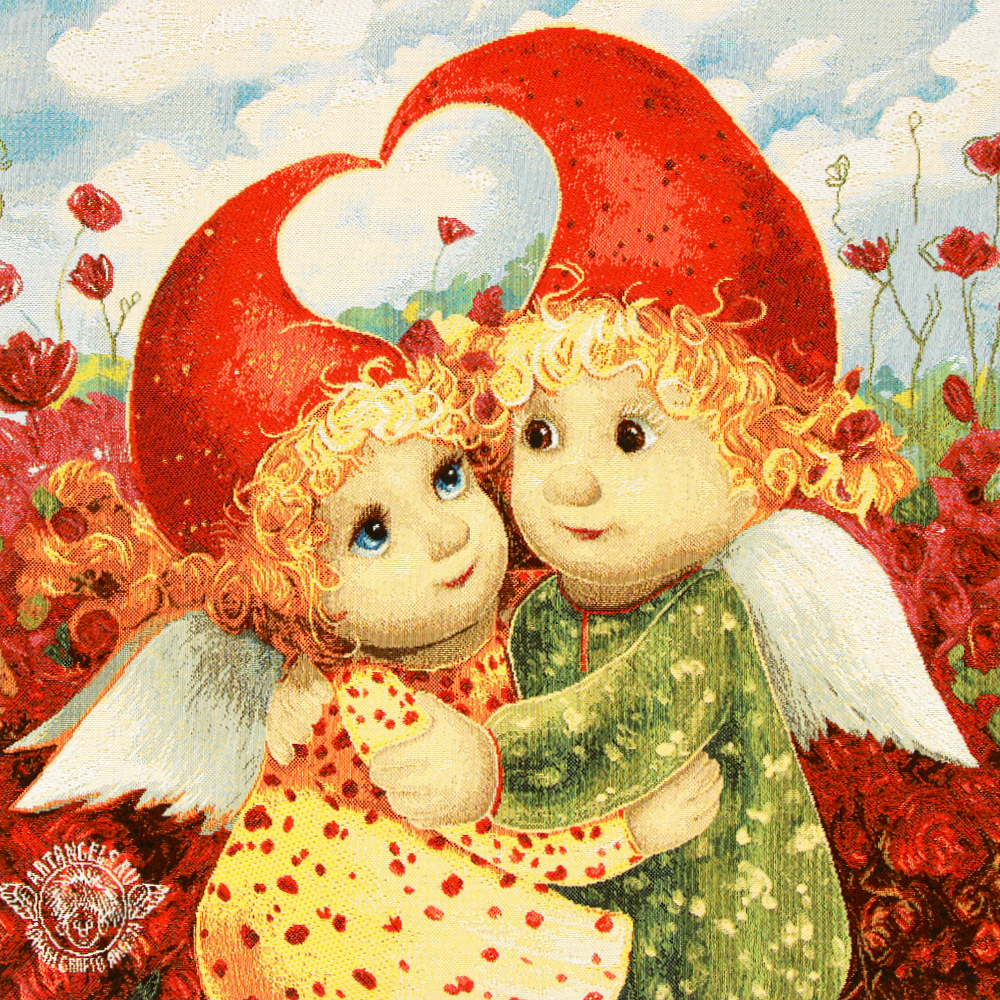 «Вечная любовь» Наволочка гобеленовая 30х30 см