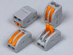 Универсальная клемма 2-х контактная SMK 222-412 (серая, 0.08-2.5/4 мм², 50 шт/уп)