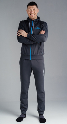 Костюм спортивный Nordski Zip Hood Cuffed Gray 2019 мужской