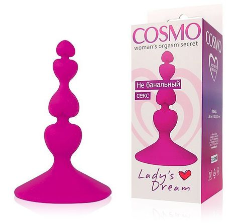 Ярко-розовый анальный стимулятор COSMO - 8 см. - Cosmo COSMO CSM-23028