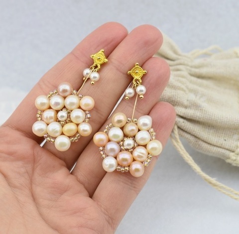 Изготовление сережек к ожерелью