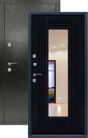 Входная металлическая дверь Соната (черненое серебро+венге)  Союз из стали 1,5 мм с 2 замками
