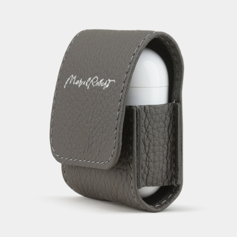 Чехол для наушников Petit из кожи теленка, серого цвета