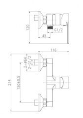 СМЕСИТЕЛЬ BRASKO BLACK ДЛЯ ДУША