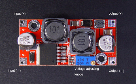 Обозначения разъёмов стабилизатора напряжения 3-35V, 1.2-30V