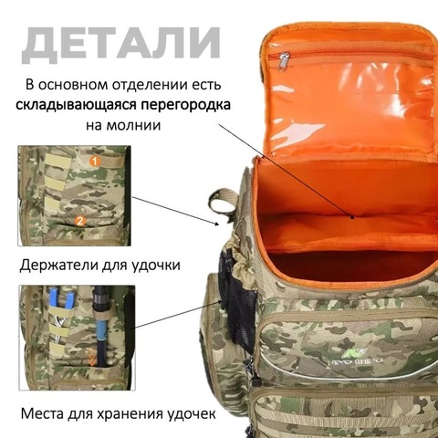 Картинка рюкзак рыболовный Nevo Rhino 9106-NW Khaki green - 9