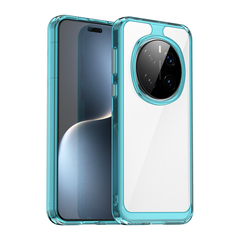 Усиленный защитный чехол для Huawei Honor Magic 7 Pro (мягкие боковые рамками бирюзового цвета)