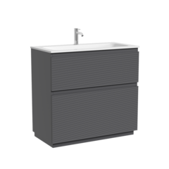 FL90FGS Тумба напольная SANCOS Folk 890х445х850, два ящика с доводчиками, Grey soft фото