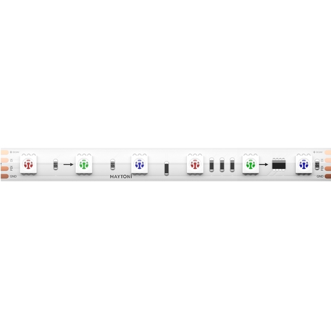 Светодиодная лента Maytoni 24В 5050 14,4Вт/м RGB 5м IP 67 201248