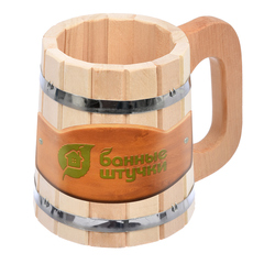 Кружка деревянная бондарная из липы 0,5 л