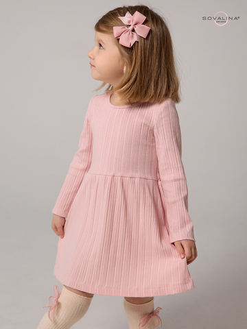 Платье Эля косичка пудра