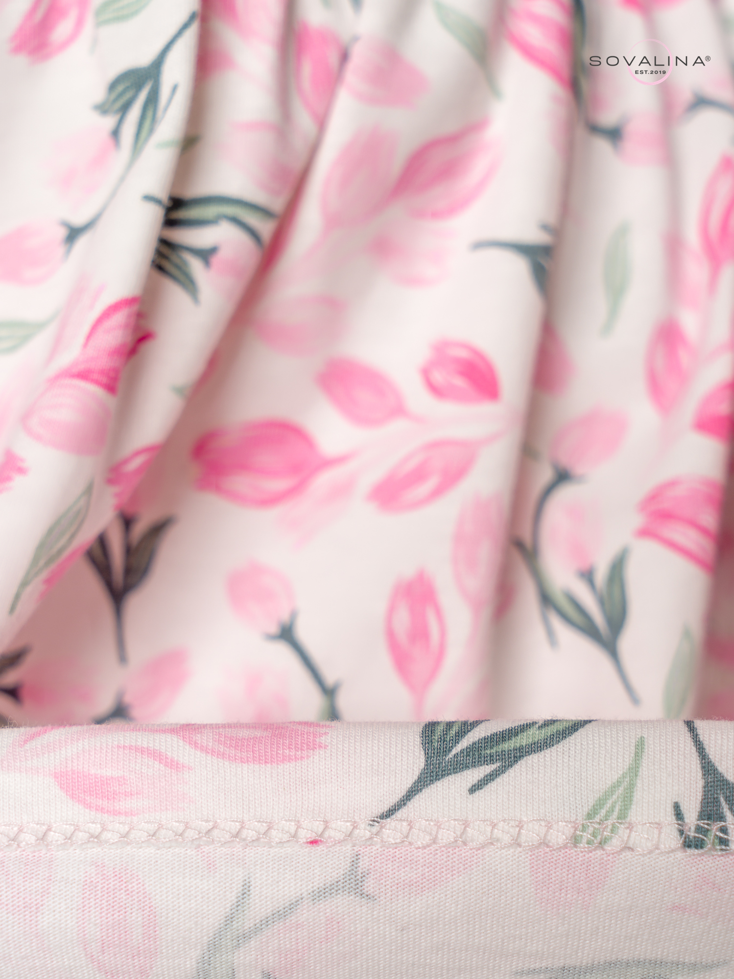 Платье Моана розовые тюльпанчики