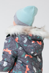 шапка  для девочки  КВ 20177/21ш/светлая бирюза,св.серый меланж