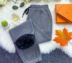 Тёплые штаны женские, размер 52-56, цвет серый