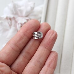 Кафф 13*8 мм, родий, Ш138