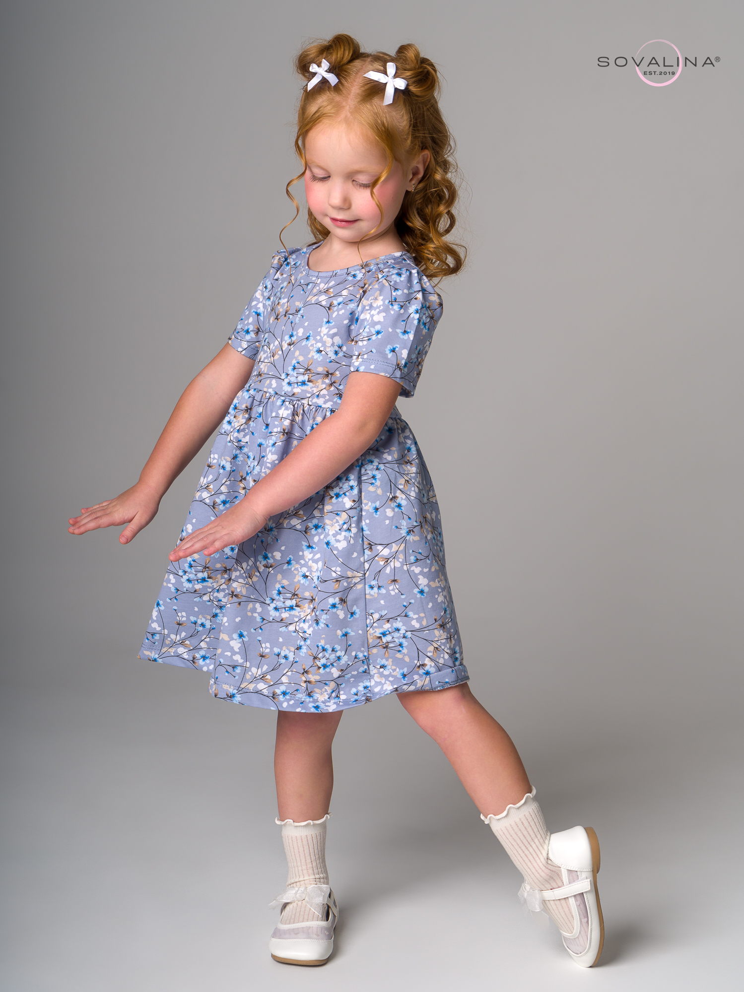 Платье Аленка к/р SG апрель голубой