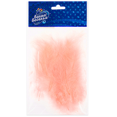 Перья Нежно-розовый, 12*15 см, 30 шт.