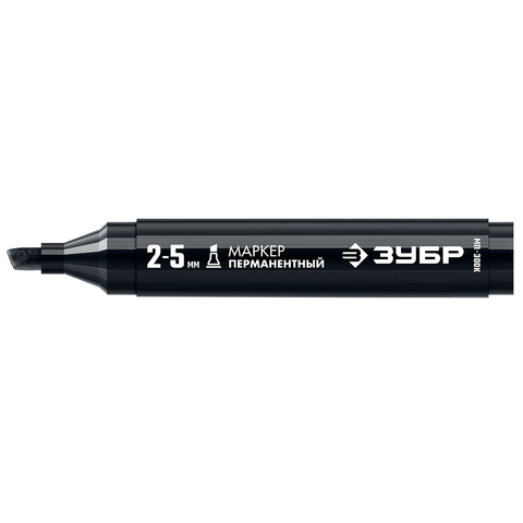 ЗУБР 2-5 мм, клиновидный, черный, Перманентный маркер, ПРОФЕССИОНАЛ (06323-2)