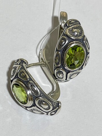 Палех (серьги из серебра)