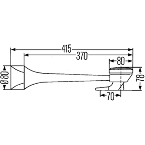 Пневматический звуковой сигнал Hella 300/330 Гц (3PB 005 411-001)