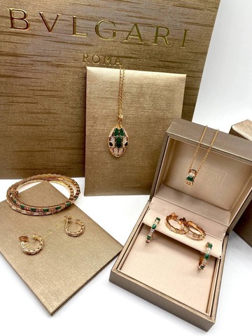 Бреслет, кулон, серьги и кольцо змея BVL VGOLD